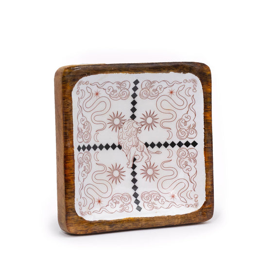 Große Quadratische Schmuckschale 15x15x2,5cm - Hase