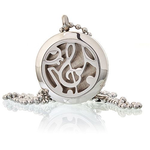 Aromatherapie Schmuck Halskette Musiknoten 25mm