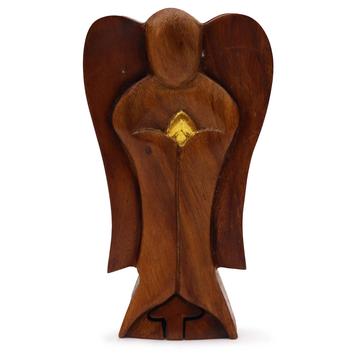 Hati-Hati Engel Magische Box Freundschaft 14 cm Aus Nachhaltigem Suar Holz