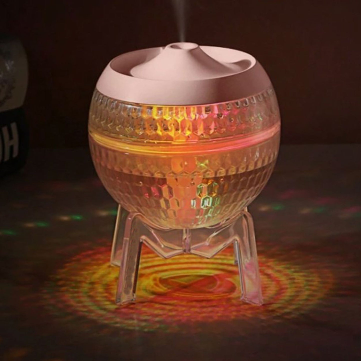 Klarer Luftbefeuchter Mondo Planet USB Farbwechsel Nachttischlampe