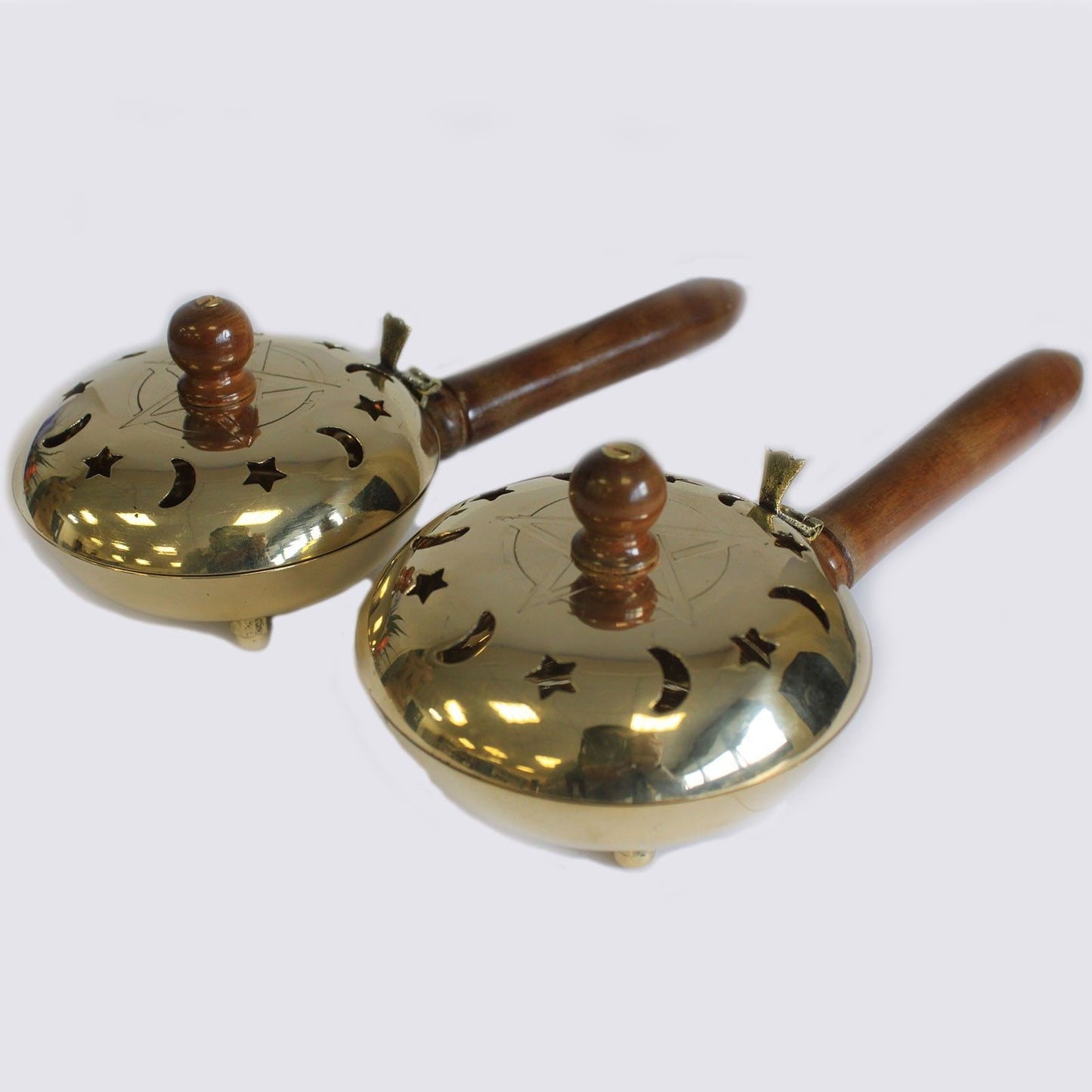 Pentagramm Räuchergefäß Mit Abnehmbaren Holzgriff