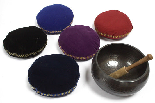 Singing Bowl Samt Kissen 16cm Assortierte Farben