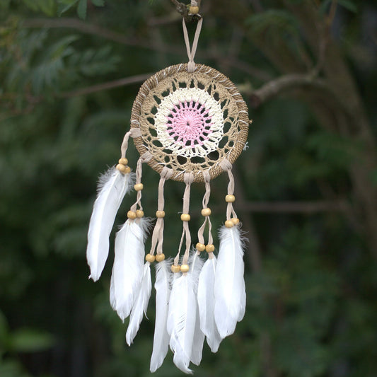 Pastellrosa Makramé Traumfänger 12cm Mit Verschiedenen Farben