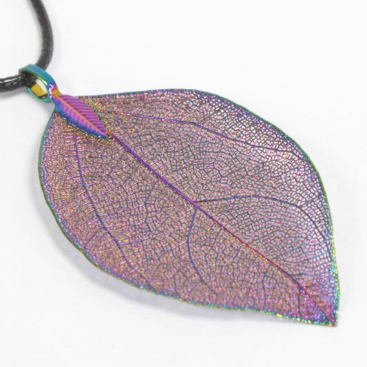 Halskette Bravery Leaf Lavendel Echte Blätter Schmuck