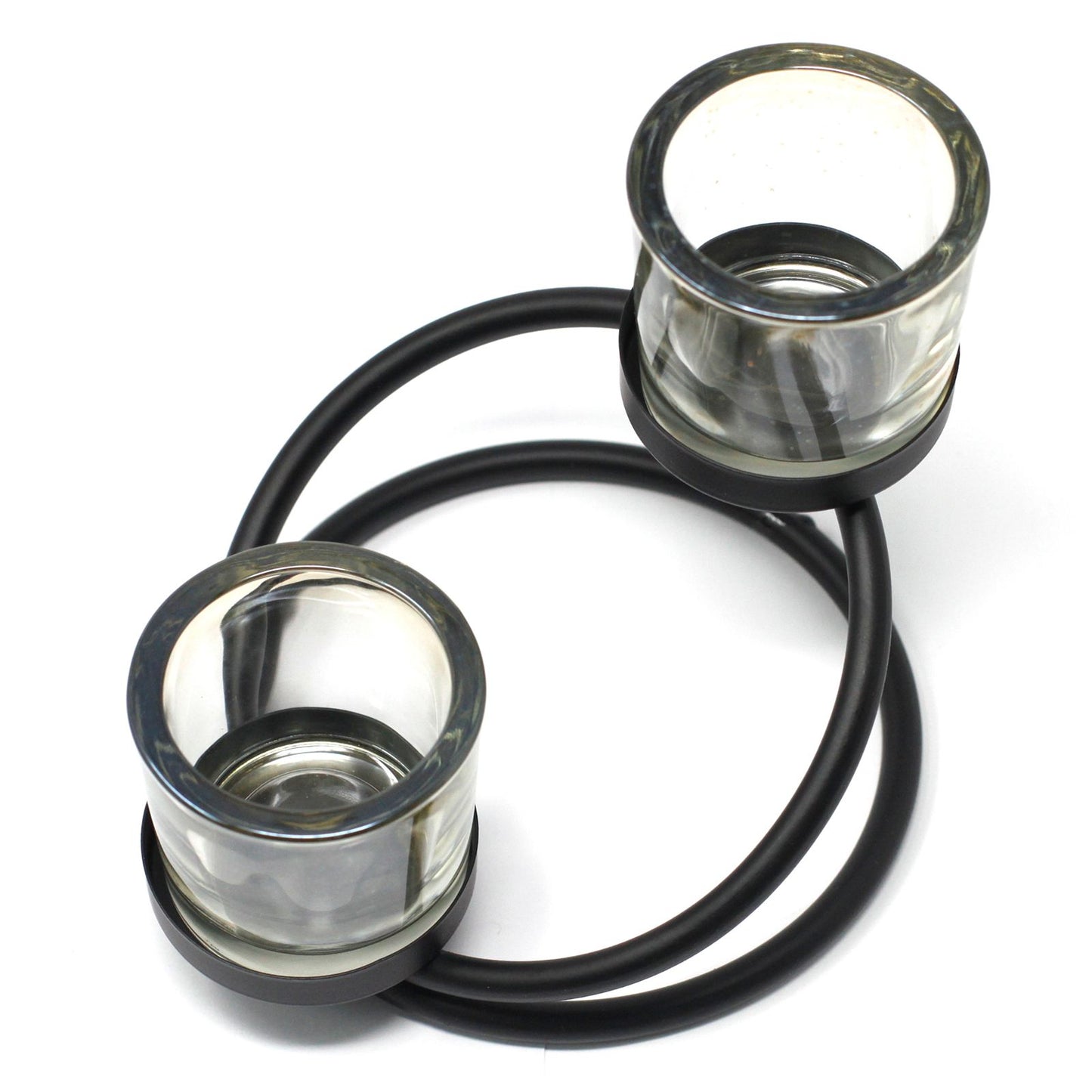 Mittelstück Eisen Teelichthalter - 2 Tassen Doppelschritt