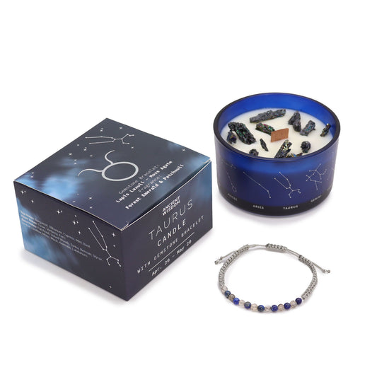 Zodiac Kristallkerze Mit Edelsteinarmband - Stier
