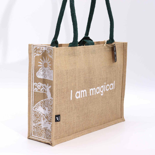 Hop Hare Jute Groß Tasche - Ich Bin Magisch