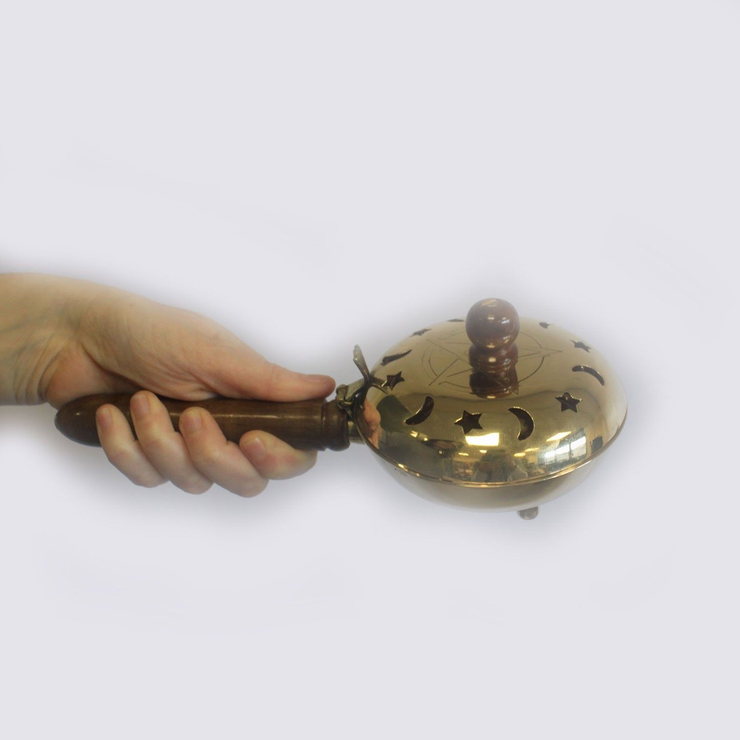 Pentagramm Räuchergefäß Mit Abnehmbaren Holzgriff