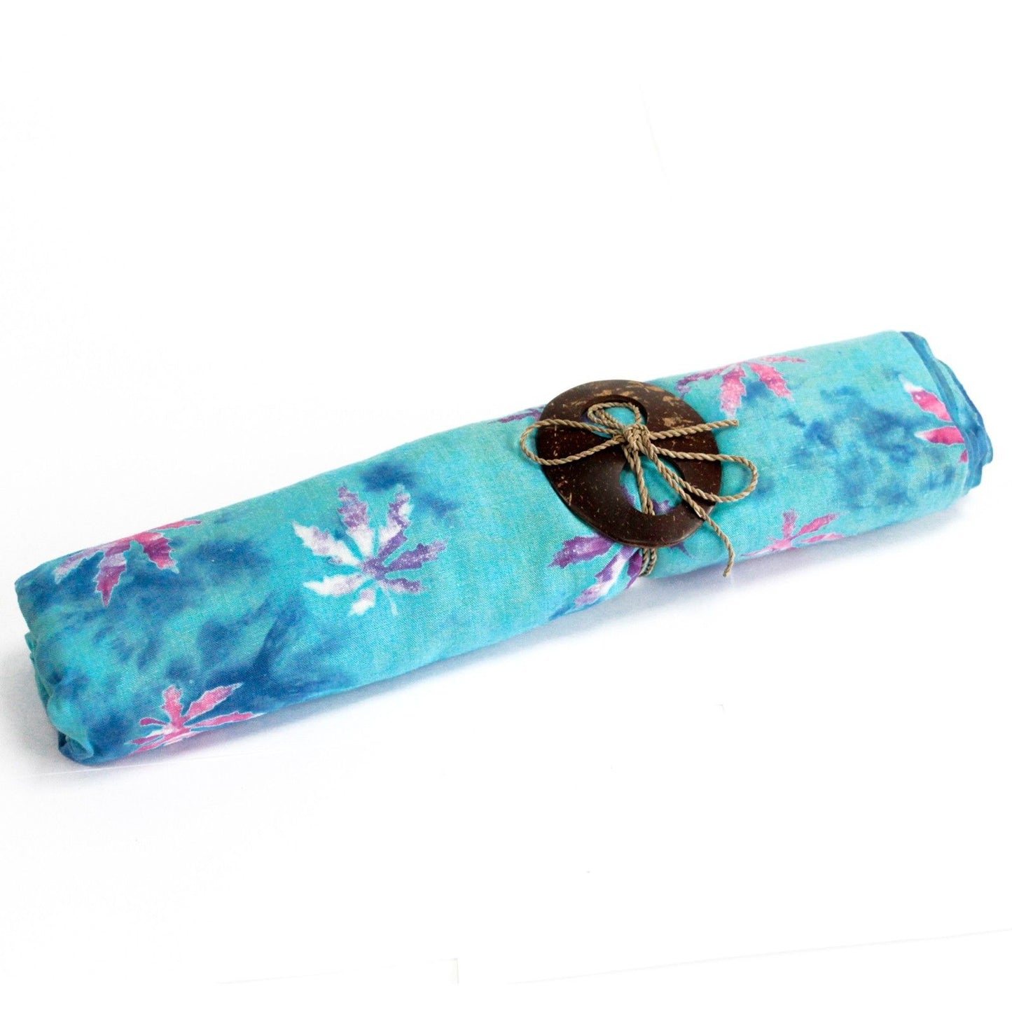 Bali Blockdruck Sarong Tropische Blätter 4 Verschiedene Farben