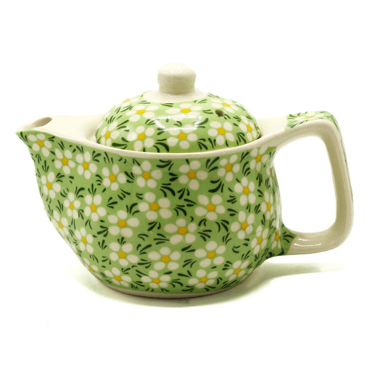 Kleine Kräuterteekanne - Grüne Gänseblümchen