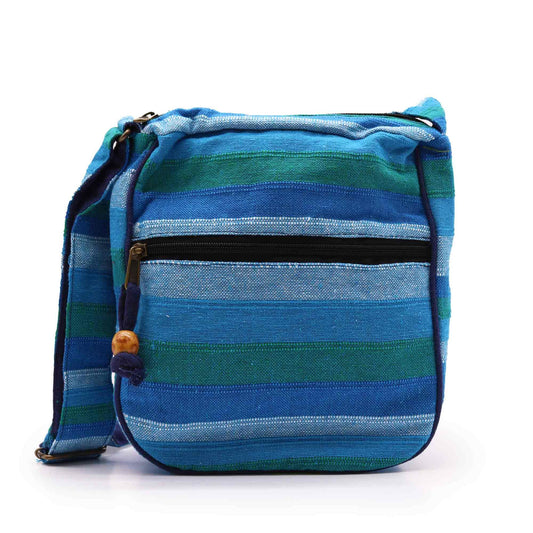 Lrg Nepal Umhängetasche Mit Verstellbarem Tragegurt Blau Rivers