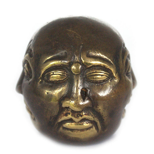 Fengshui Vier Gesichter Buddha 6cm aus Messing