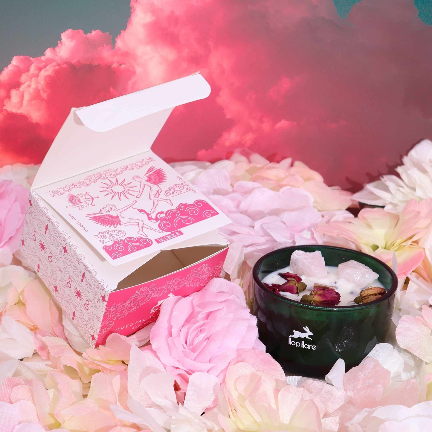 Hop Hare Kristallmagische Blütenkerze Die Liebenden