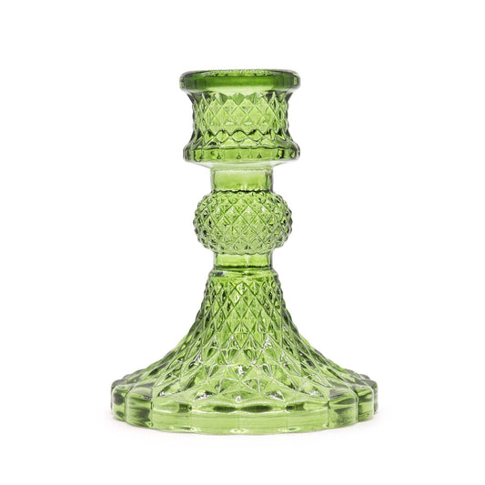 Set Mit 2 Vintage Dinner Kerzenhaltern - Garten Jade