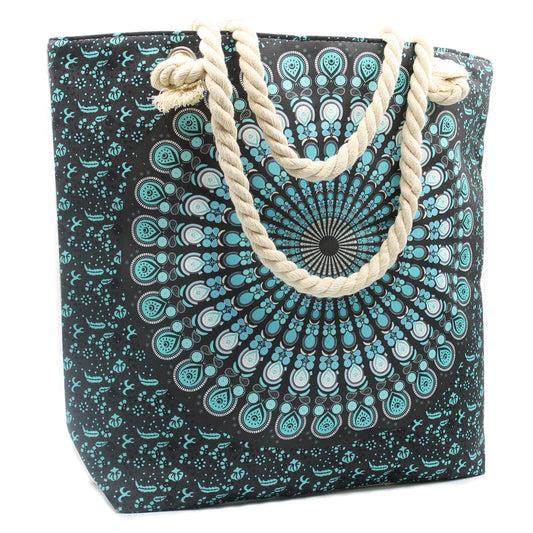 Seilgriff Mandala Tasche - Tiefblau