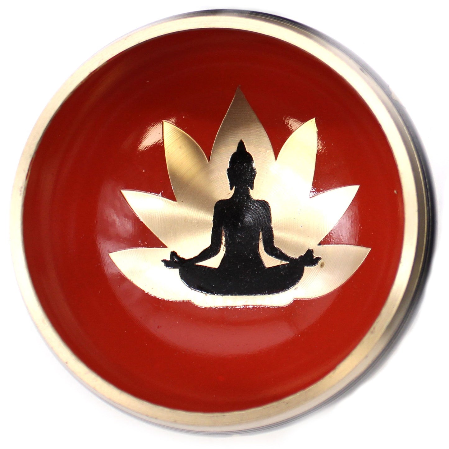Buddha Klangschalen Set Schwarz Orange 10 7cm
