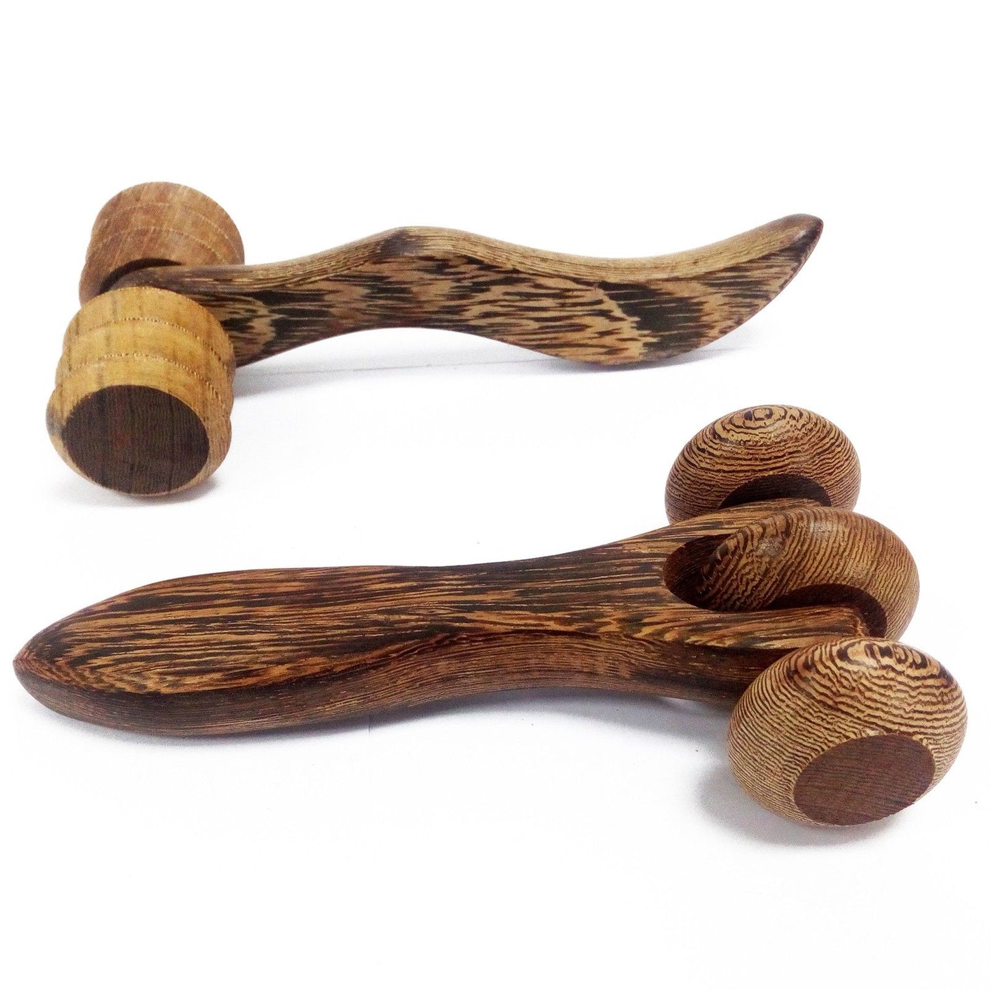 Holzmassagegerät Mit Drei-Rollen 17cm Länge 8,5cm Breite 4cm Durchmesser