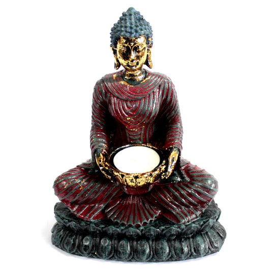 Antiker Buddha Kerzenhalter Für Devotees