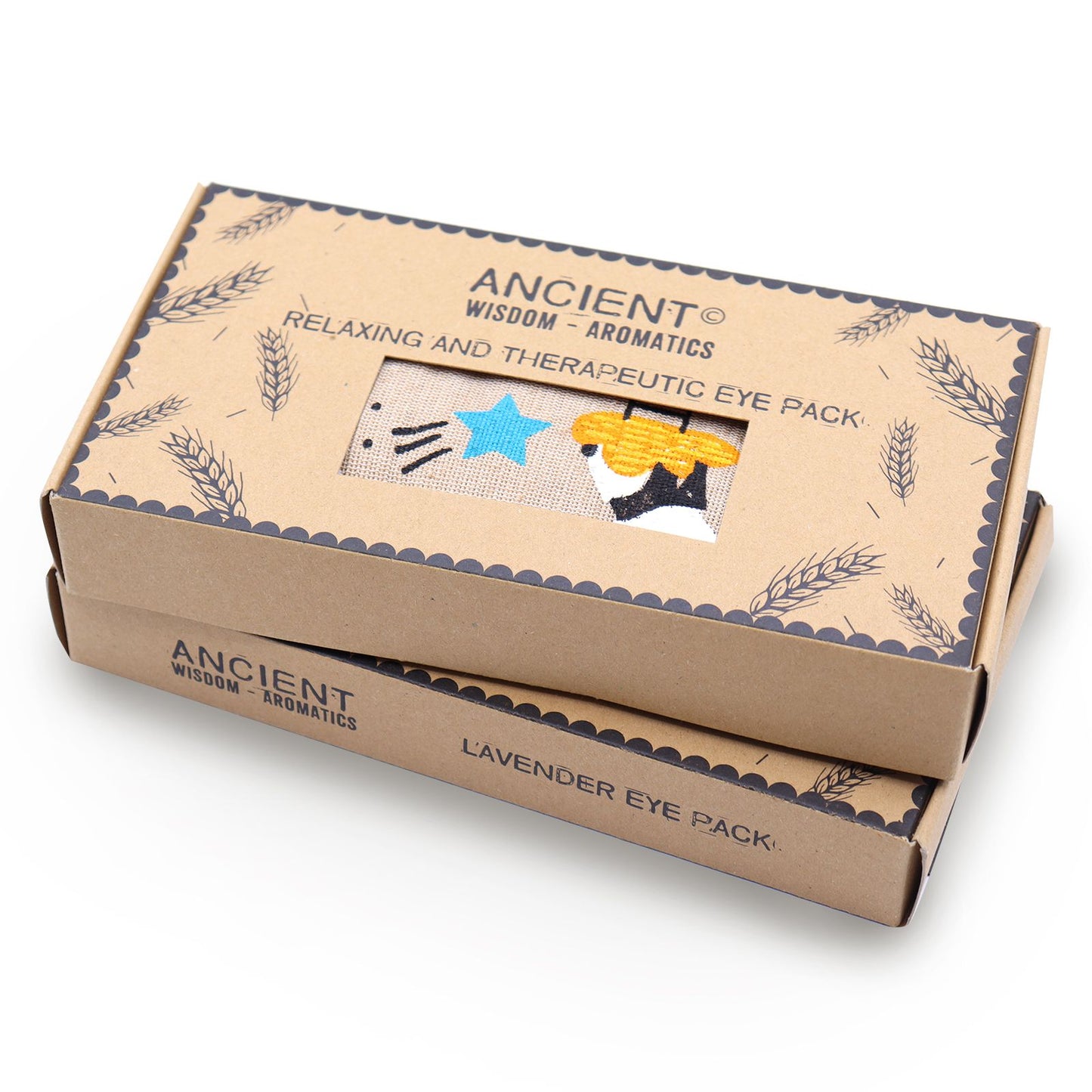 Lavendel Natürliche Baumwolle und Juco Augenmaske im Geschenkkarton Blau Viper