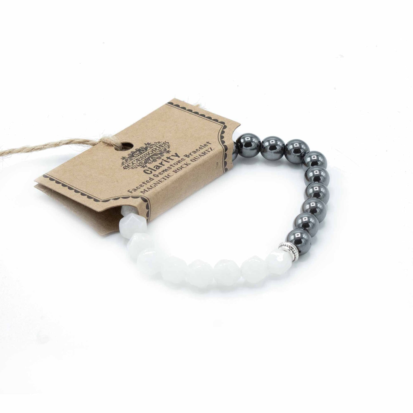 Fazettierter Edelsteinarmband Magnetischer Bergkristall