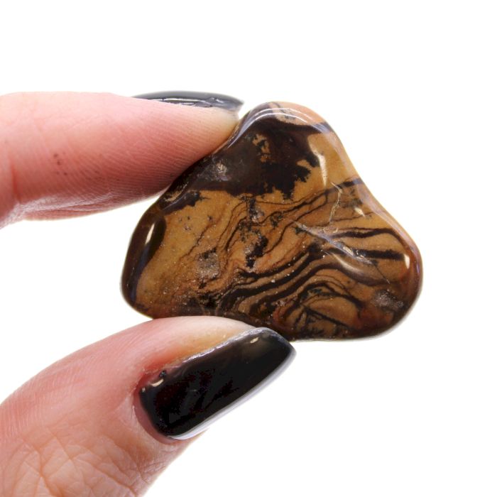 Tasche Mit 12 Mittleren Afrikanischen Tumble Stones - Bild Nguni