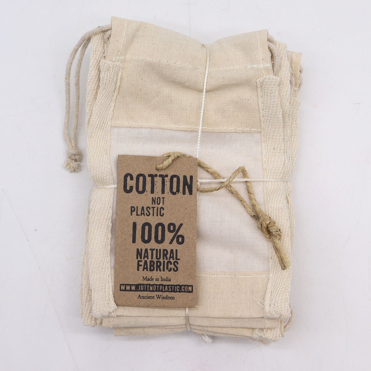 Kleine Baumwollfensterbeutel 10x15cm Umweltfreundlich Und Stabil