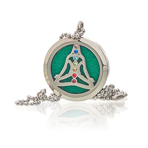 Aromatherapie Schmuck Halskette Yoga Chakra 30mm