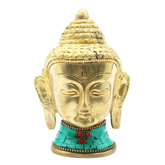 Messing Buddha Figur Klein Kopf 5 cm