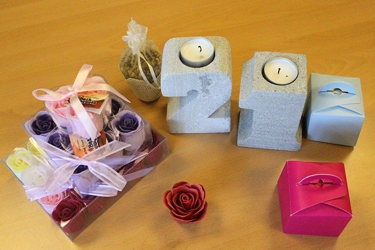 Granite Nummer 5 Kerzenhalter