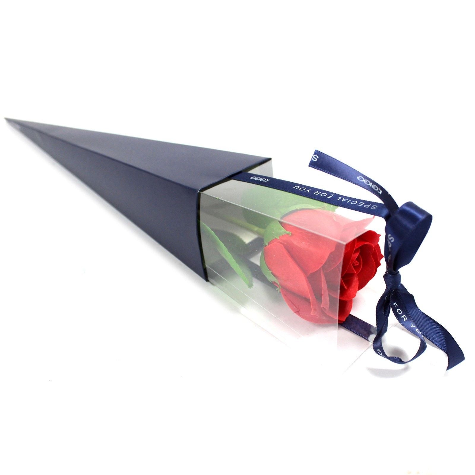 Einzelne Rose - Rote Seifenblumen