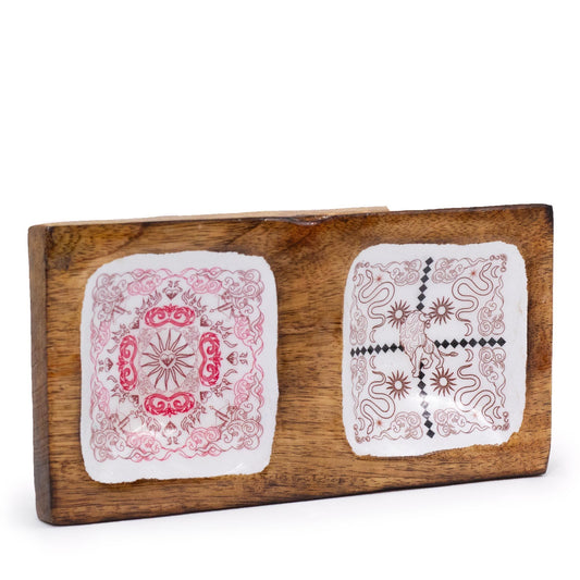 Doppelter Schmucktray 20x10x2,5cm - Hase und Hase