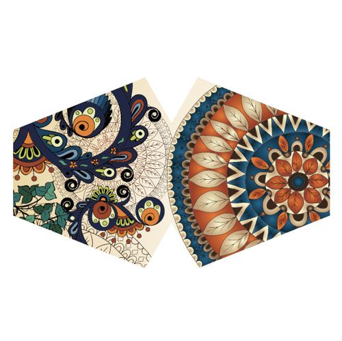 Wiederverwendbare Modische Gesichtsmaske - Goldene Blätter (Erwachsene)