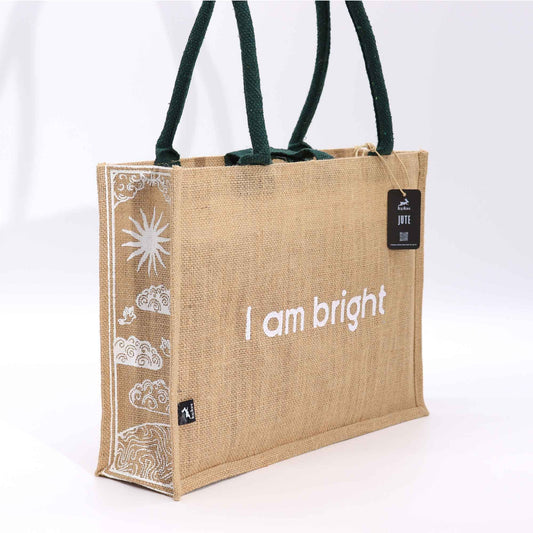 Hop Hare Jute Große Tasche - Ich Bin Strahlend