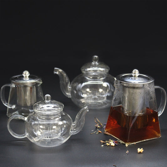 Glas Teekanne Mit Infuser - Turmform - 350ml