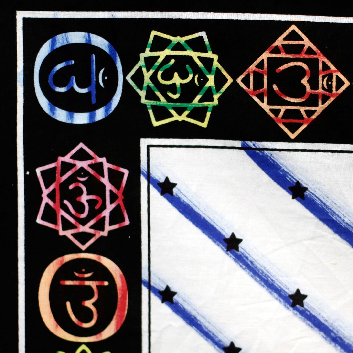 Handgepinselte Baumwoll Wandkunst Chakra Buddha