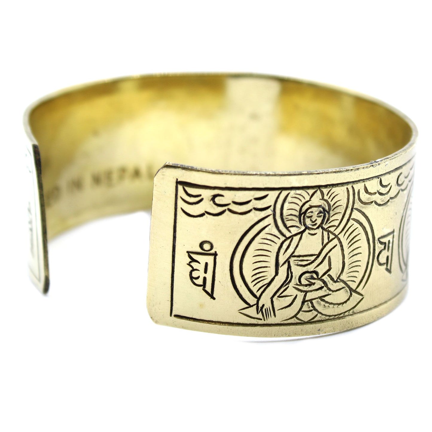 Messing Tibetanisches Armband Fünf Buddha