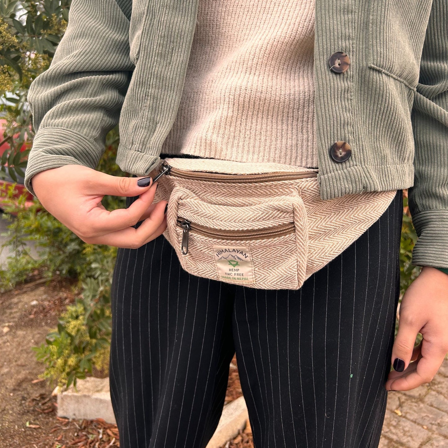 Baumwoll Hanf Stil Gurt Tasche Natur