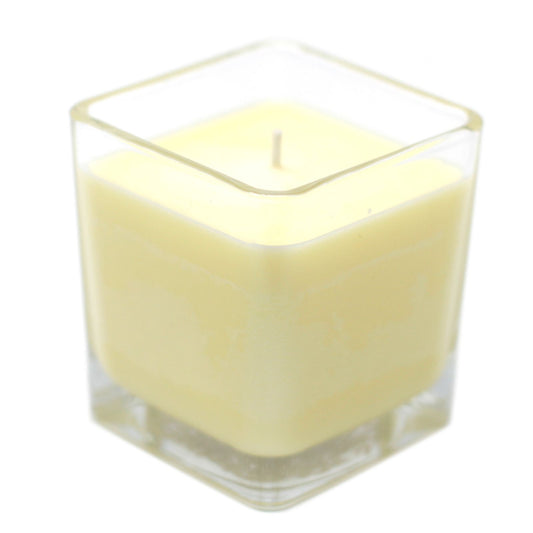 Weiße Etikett Sojawachs Glas Duftkerze Vanille Shortbread