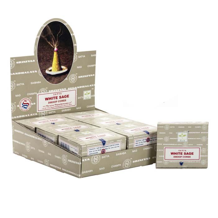 Weißer Salbei Dhoop Kegel