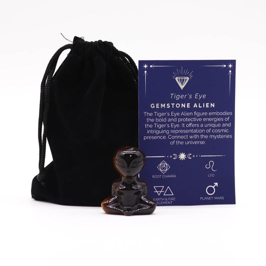 Edelstein Alien Tigerauge 40x30x15mm