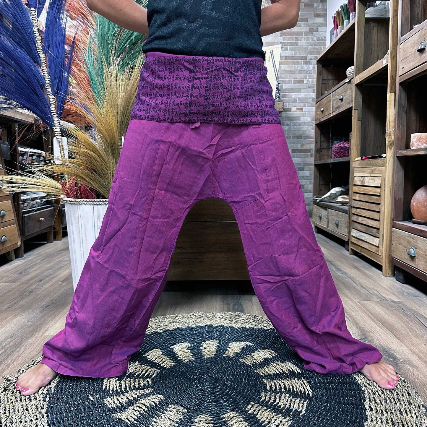 Yoga Und Festival Hosen Thai Fischer Mandala Mantra Auf Lila