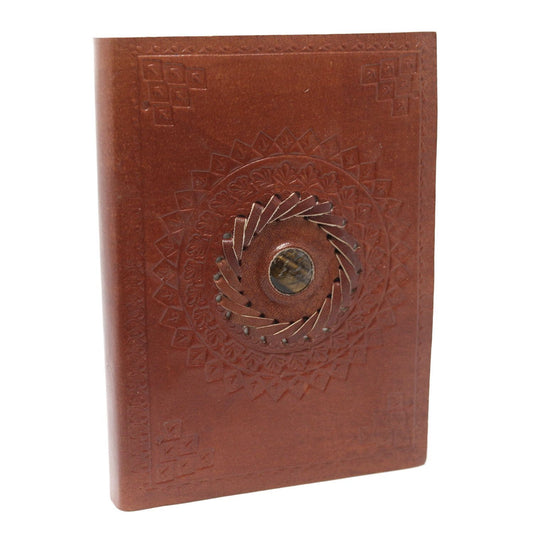 Leder Tigereye Notizbuch 17x12 cm