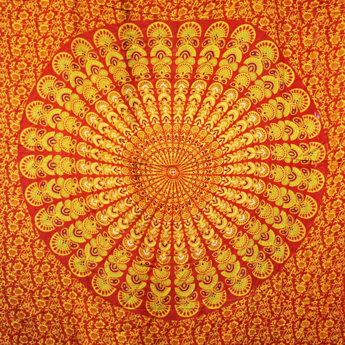 Lime Orange Mandela Sarong für Strand und Freizeit