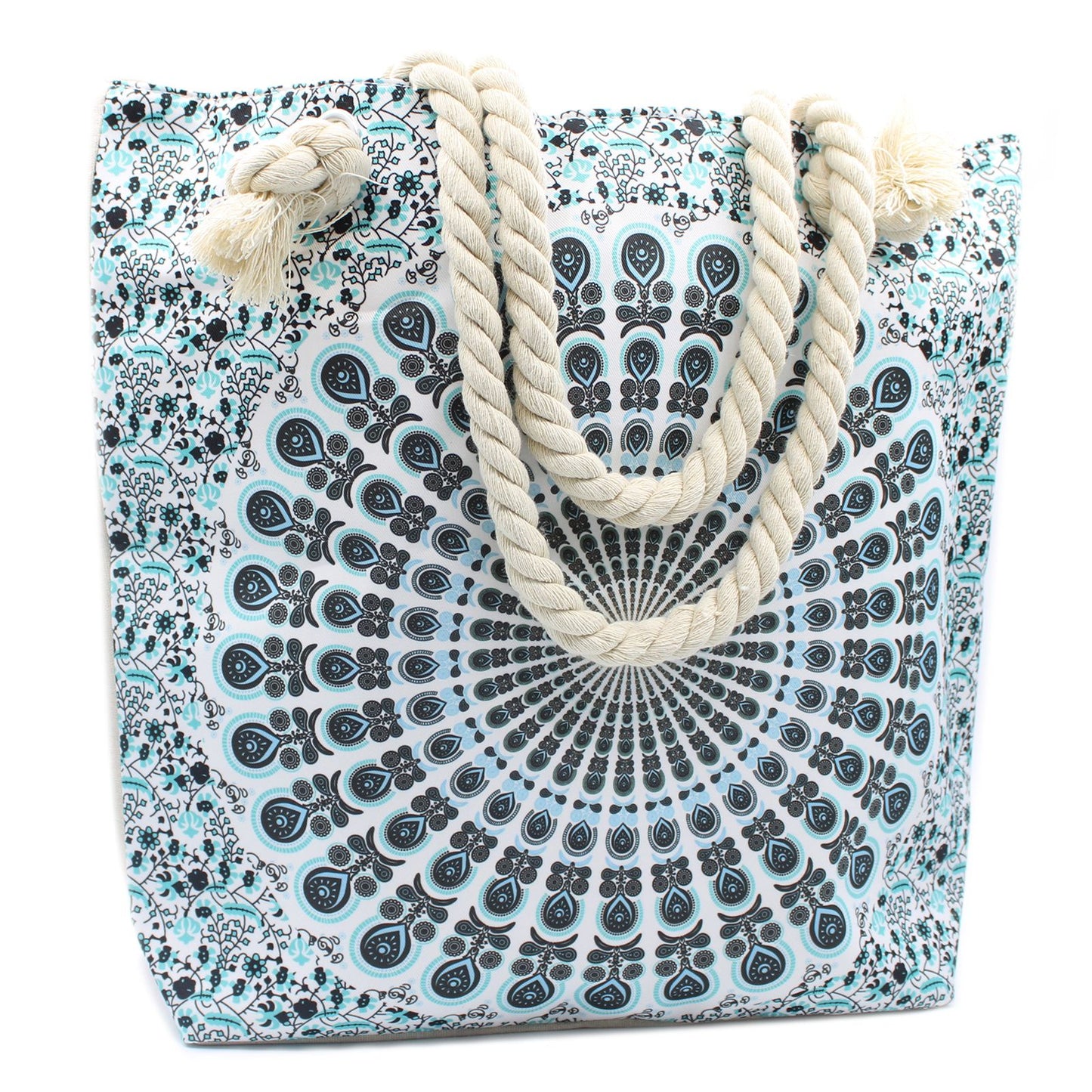 Seilgriff Mandala Tasche Himmelblau
