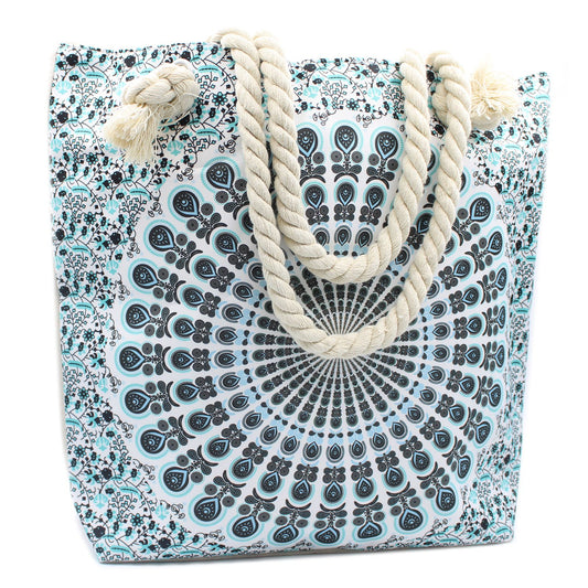 Seilgriff Mandala Tasche Himmelblau