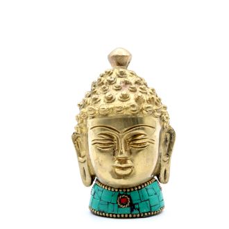 Messing Buddha Figur - Med Kopf - 8 cm