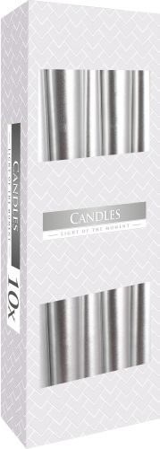 Spitzkerze Silber Metallic