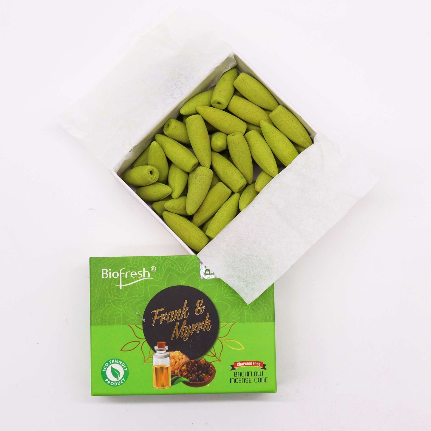 Biofresh Rücklauf Räucherkegel 40 Stück - Weihrauch und Myrrhe