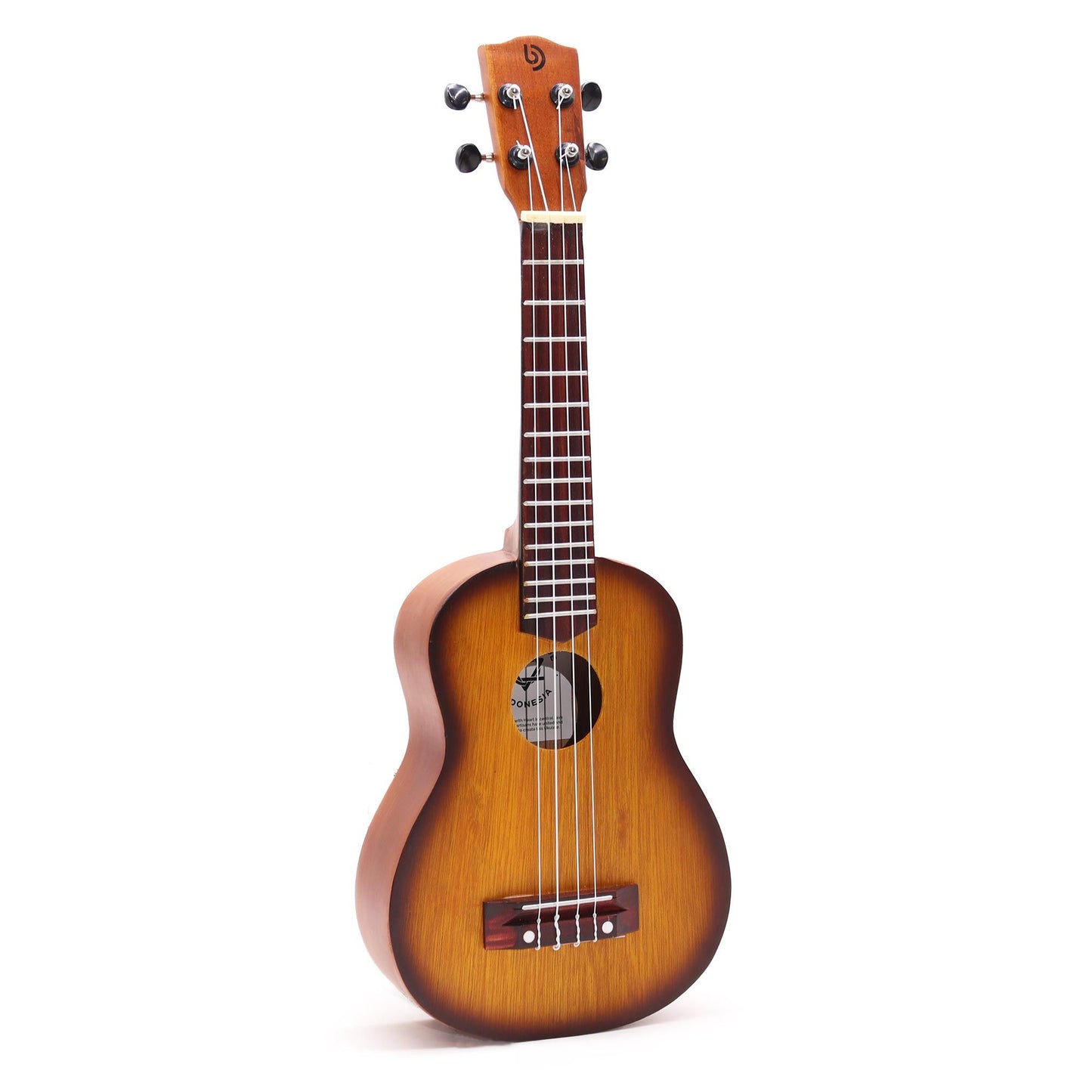 Handgefertigte Ukulele mit Orange Sunburst Finish und 4 Saiten