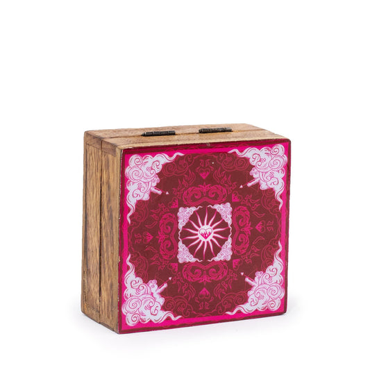 Kleine Emailierte Quadratische Box 10x10x4.2cm - Hase Hop